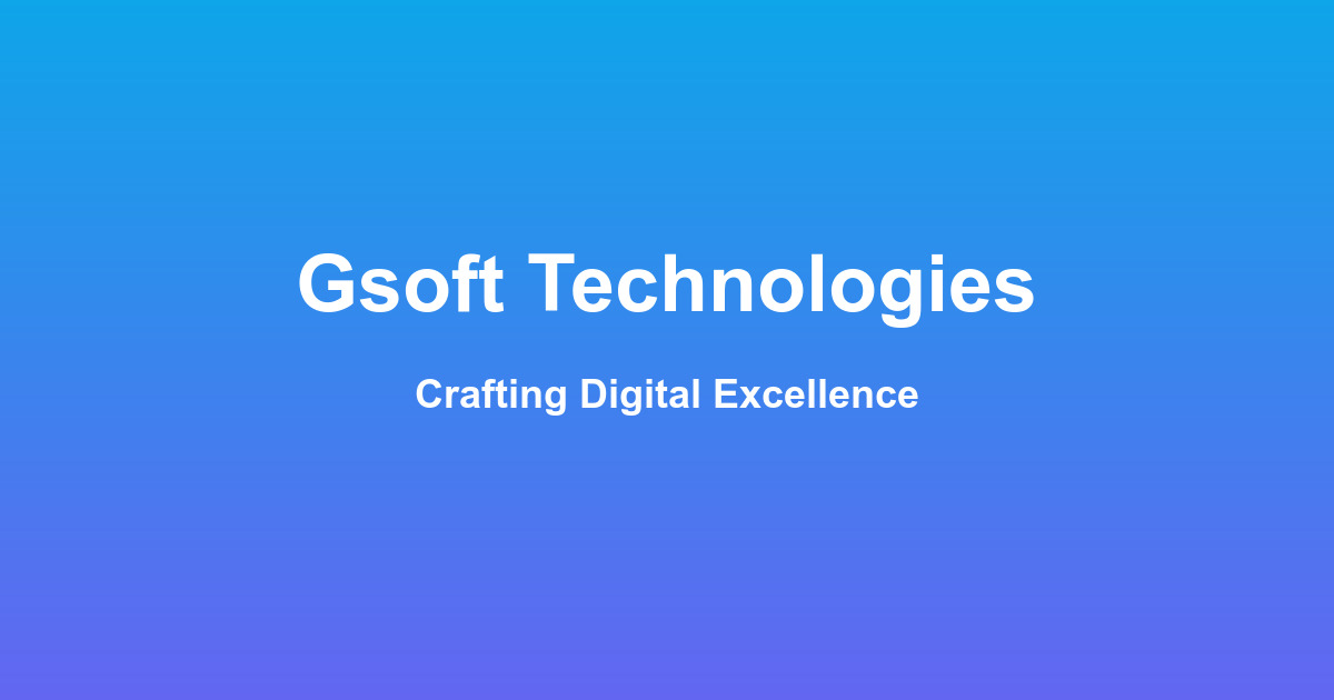 Our Services | Gsoft Technologies